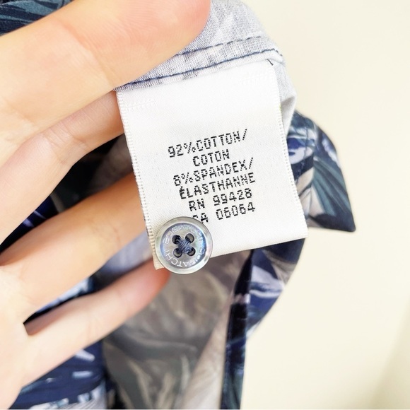 Bugatchi Uomo Hawaiian Floral Short Sleeve Shirt button up cobalt blue size XXL - Picture 4 of 9